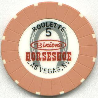 Las Vegas Binion's Horseshoe Table 5 Orange Roulette Chip