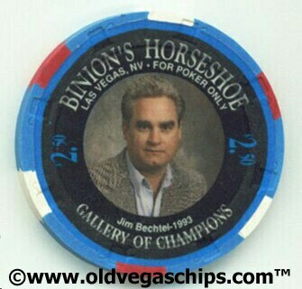 Binion's Horseshoe WSOP Winner Jim Bechtel $2.50 Casino Chip