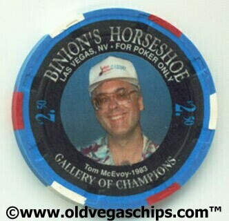 Binion's Horseshoe WSOP Winner Tom McEnvoy $2.50 Casino Chip