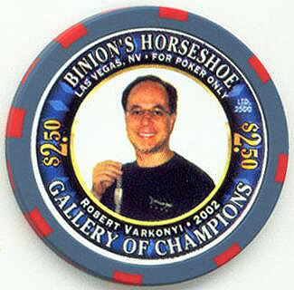 Las Vegas Binion's Horseshoe WSOP Winner Robert Varkonyi $2.50 Casino Chip