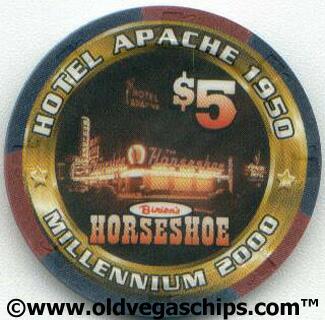 Las Vegas Binion's Horseshoe Millennium 1950's $5 Casino Chip