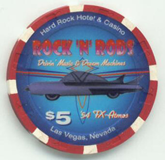 Hard Rock Hotel Rockin' Rods 1954 FX-Atmos $5 Casino Chip