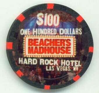 Hard Rock Hotel Beacher's Madhouse $100 Casino Chip 