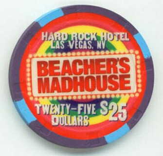 Las Vegas Hard Rock Hotel Beacher's Madhouse $25 Casino Chip 