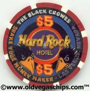 Hard Rock Hotel Black Crowes $5 Casino Chip 