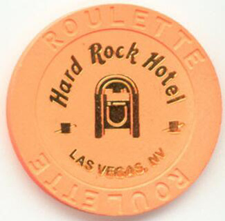 Las Vegas Hard Rock Hotel Jukebox Orange Roulette Casino Chip
