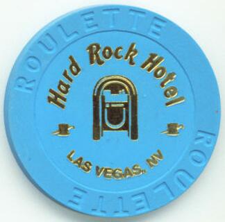 Las Vegas Hard Rock Hotel Jukebox Blue Roulette Casino Chip