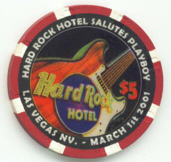 Las Vegas Hard Rock Playboy Bunny Money $5 Casino Chip
