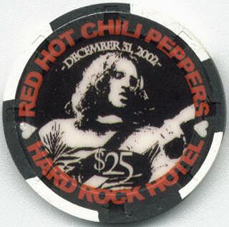 Hard Rock Red Hot Chili Peppers 2002 $25 Chip