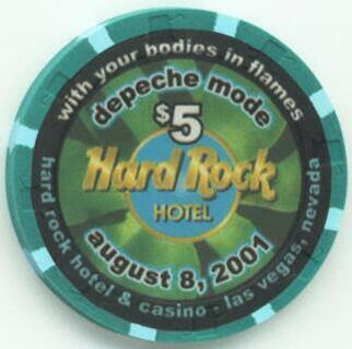 Las Vegas Hard Rock Depeche Mode 2001 $5 Casino Chip