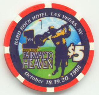 Hard Rock Hotel Fairway to Heaven 1998 $5 Casino Chip 