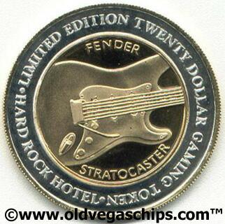 Hard Rock Hotel Fender Stratocaster $20 Silver Strike Token