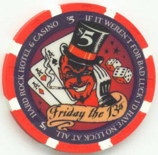 Hard Rock Friday the 13th 2004 $5 Casino Chip