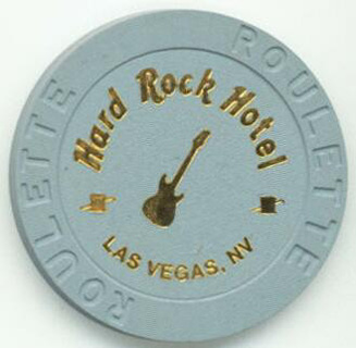 Hard Rock Hotel Guitar Gray Roulette Casino Chip
