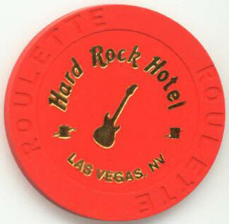 Hard Rock Hotel Guitar Red Roulette Casino Chip