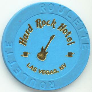 Hard Rock Hotel Guitar Blue Roulette Casino Chip