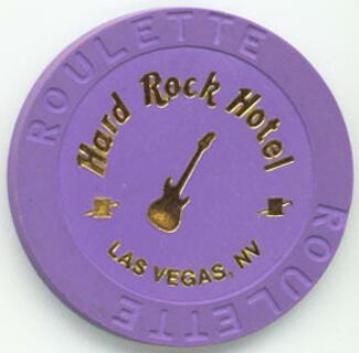 Hard Rock Hotel Guitar Purple Roulette Casino Chip
