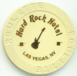 Hard Rock Hotel Guitar Tan Roulette Casino Chip