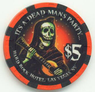Hard Rock Hotel Halloween 1998 $5 Casino Chip 