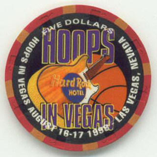 Hard Rock Hotel Hoops in Vegas 1998 $5 Casino Chip