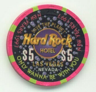 Las Vegas Hard Rock Hotel Hootie & The Blowfish 1997 $5 Casino Chip