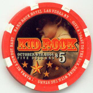 Hard Rock Kid Rock 2004 $5 Casino Chip 