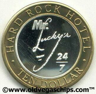 Hard Rock Hotel Mr. Lucky's $10 Silver Strike Token