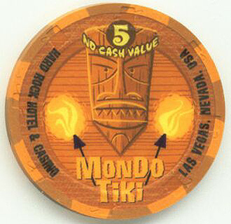 Hard Rock Mondo Tiki $5 Casino Chips