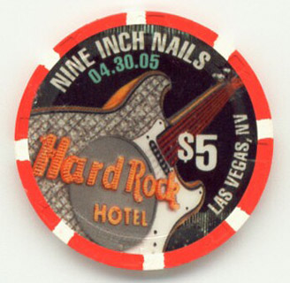 Hard Rock Hotel Nine Inch Nails 2005 $5 Casino Chip