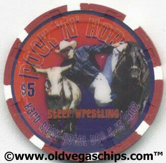 Hard Rock Hotel Rock N' Horses Steer Wrestling $5 Casino Chip