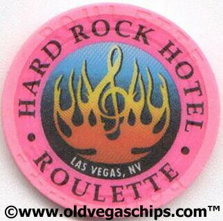 Las Vegas Hard Rock Hotel Orange Flame Orange Roulette Chip