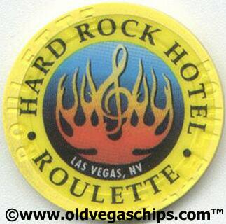 Las Vegas Hard Rock Hotel Orange Flame Orange Roulette Chip