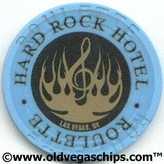 Las Vegas Hard Rock Hotel Bronze Flame Blue Roulette Chip