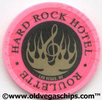 Las Vegas Hard Rock Hotel Bronze Flame Pink Roulette Chip