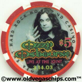 Hard Rock Ozzy Osbourne $5 Casino Chip