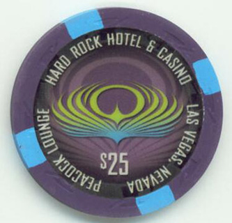 Hard Rock Hotel Peacock Lounge $25 Casino Chip