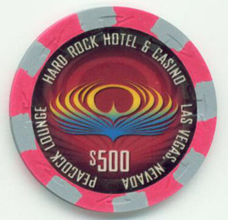 Hard Rock Hotel Peacock Lounge $500 Casino Chip