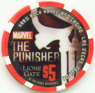 Las Vegas Hard Rock The Punisher $5 Casino Chip 
