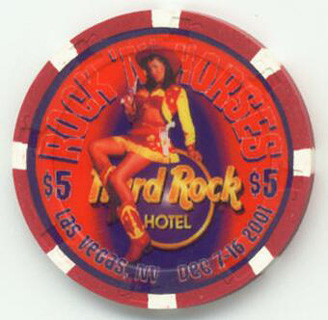 Hard Rock Hotel Rock N' Horses Rodeo $5 Casino Chip 