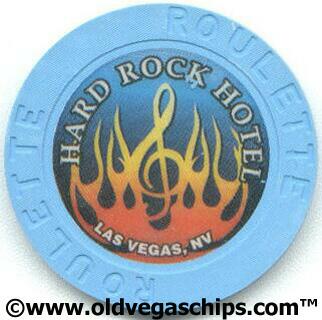 Las Vegas Hard Rock Hotel Orange Flame Blue Roulette Chip