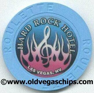 Las Vegas Hard Rock Hotel Purple Flame Blue Roulette Chip