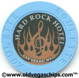 Las Vegas Hard Rock Hotel Bronze Flame Blue Roulette Chip