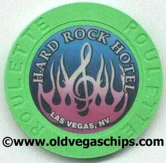 Las Vegas Hard Rock Hotel Purple Flame Green Roulette Chip