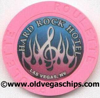 Las Vegas Hard Rock Hotel Purple Flame Pink Roulette Chip
