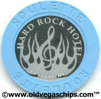 Las Vegas Hard Rock Hotel Silver Flame Blue Roulette Chip