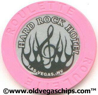 Las Vegas Hard Rock Hotel Black Flame Pink Roulette Chip