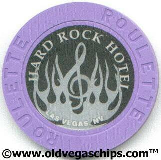 Las Vegas Hard Rock Hotel Silver Flame Purple Roulette Chip