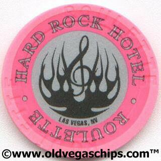 Las Vegas Hard Rock Hotel Black Flame Pink Roulette Chip