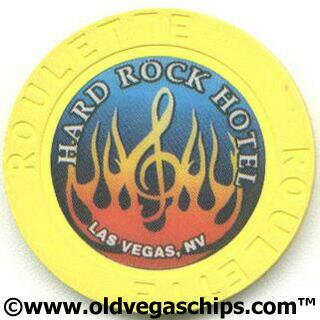Las Vegas Hard Rock Hotel Orange Flame Yellow Roulette Chip