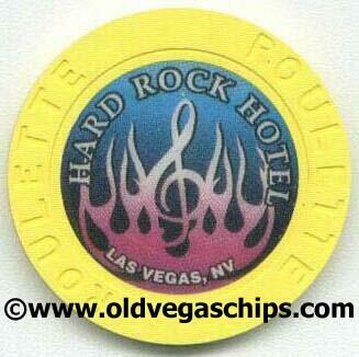 Las Vegas Hard Rock Hotel Purple Flame Yellow Roulette Chip